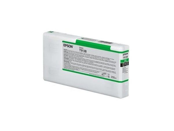 Картридж чернильный Epson T913B, 200мл, Зеленый
