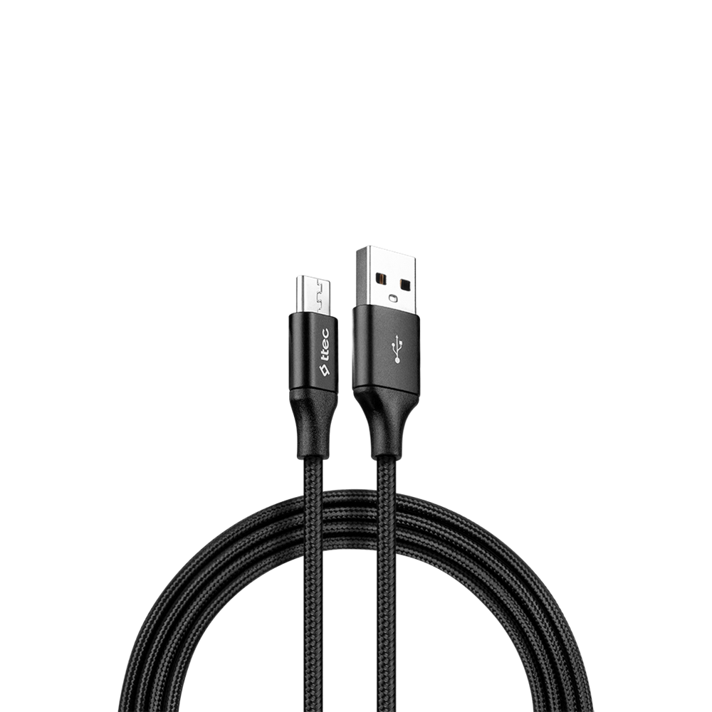 ttec Cable USB to Micro USB 2.4A (2m) Alumi XL, Black