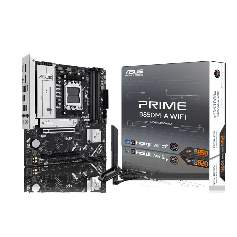Материнская плата ASUS PRIME B850M-A WIFI, AM5, AMD B850, Micro-ATX,процессоры ,оперативная память, ssd, M2, hdd, кейсы