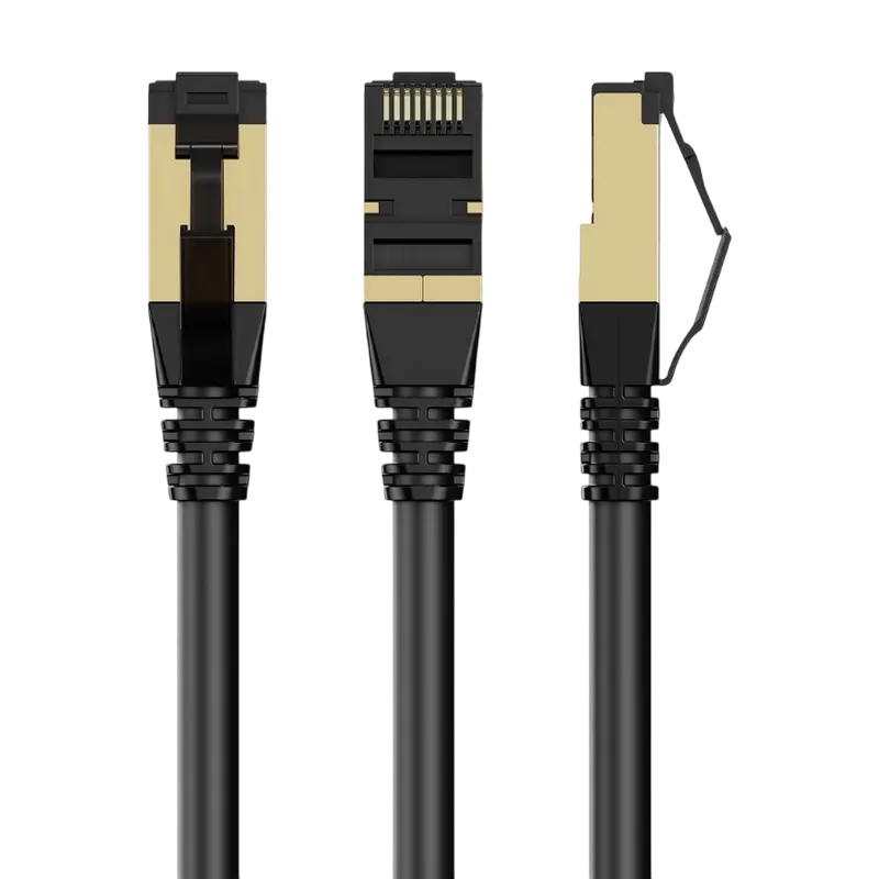 Патч-корд Cablexpert PP8-LSZHCU-BK-2M, Cat8 S/FTP, 2м, Черный,usb ,micro ,iphone, 3.5, tupe-c, тюльпаны