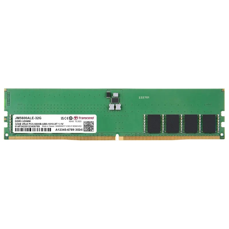 Оперативная память Transcend JetRam, DDR5 SDRAM, 5600 МГц, 32 Гб, JM5600ALE-32G,процессоры ,оперативная память, ssd, M2, hdd, кейсы