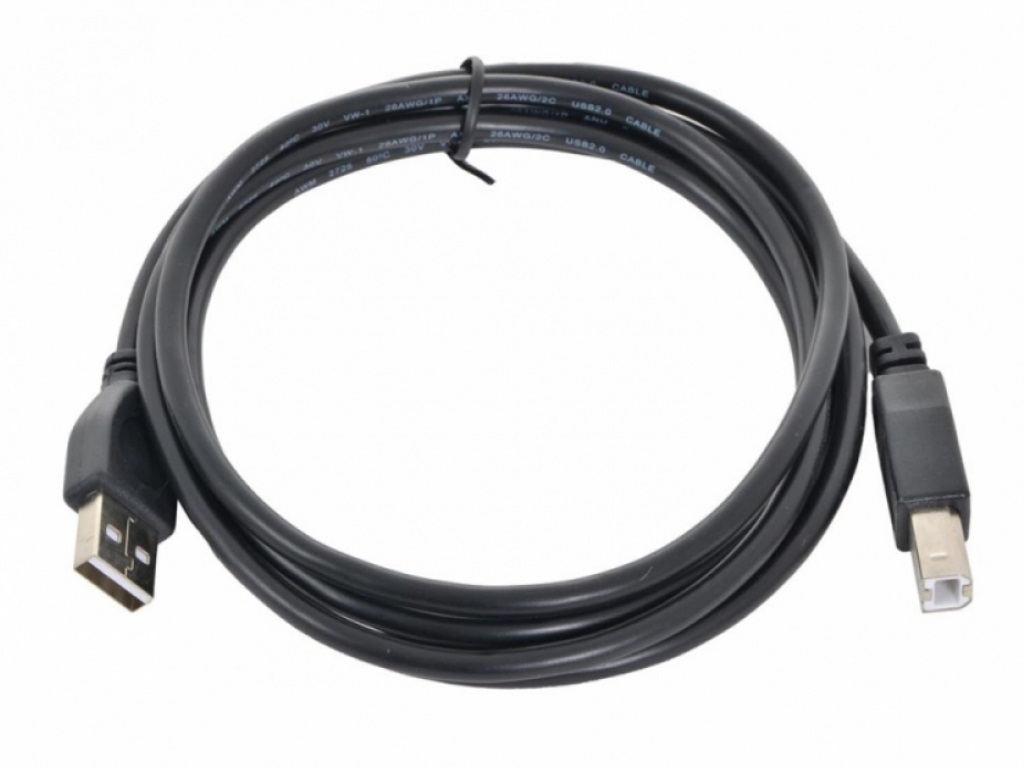 Cable USB, AM/BM,  1.8 m, USB2.0, High quality, Cablexpert, Grey, CCP-USB2-AMBM-6G,usb ,micro ,iphone, 3.5, tupe-c, тюльпаны