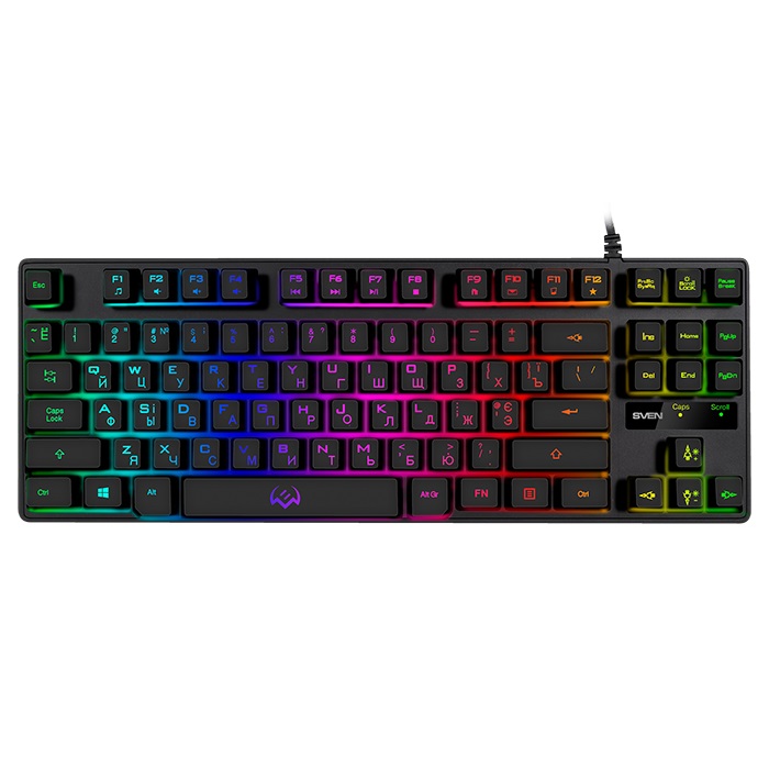 SVEN KB-G7400 Gaming Keyboard, 3membrane with tactile feedback, 87 keys, 12 Fn-keys, Backlight, USB,, клавиатуры ,мышки ,веб камера ,коврики ,флешки , 16gb, 32gb,64gb,128gb,256gb,512,microsd,sd