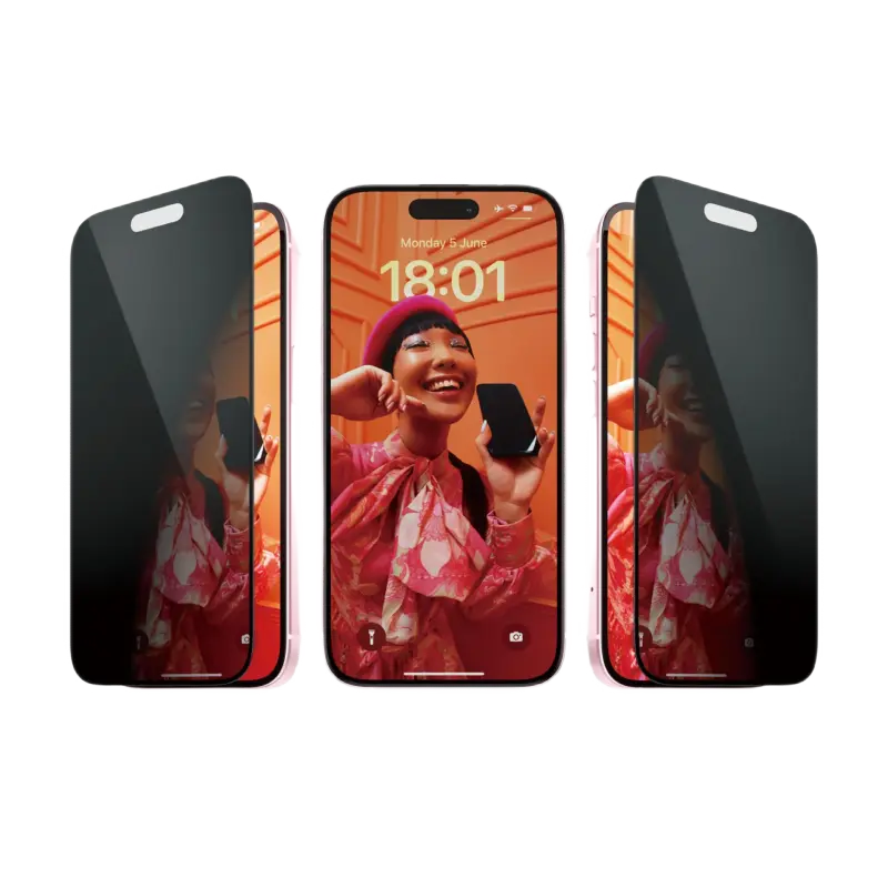 Защитное стекло PanzerGlass iPhone 15 UWF Privacy wA, Прозрачный