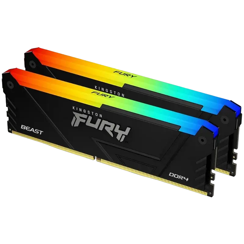 Оперативная память Kingston FURY Beast RGB, DDR4 SDRAM, 3600 МГц, 64 ГБ, KF436C18BB2AK2/64,процессоры ,оперативная память, ssd, M2, hdd, кейсы