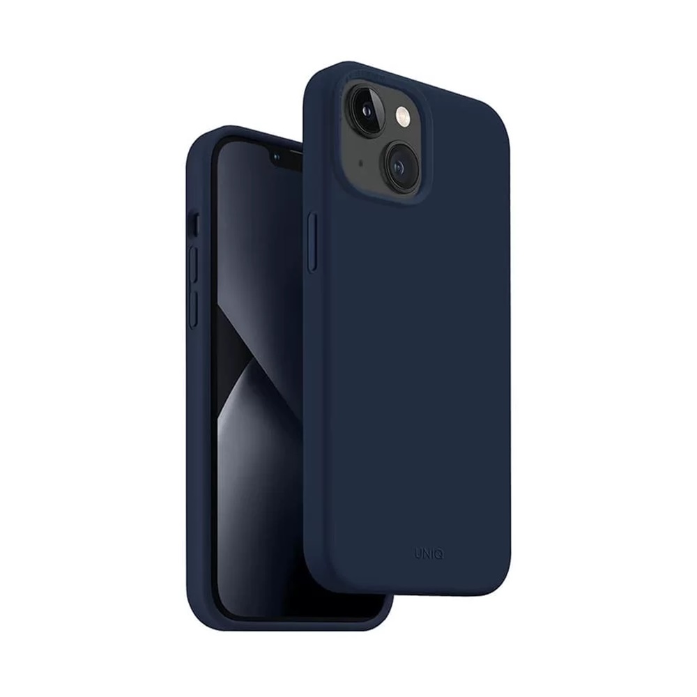 Uniq Case Liquid Silicone Lino Marine for iPhone 14, Blue