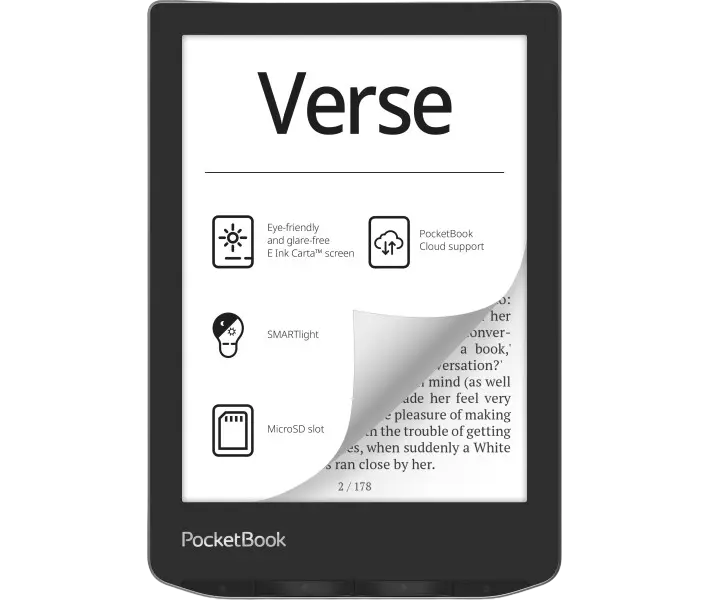 Электронная книга PocketBook Verse 629, Mist Grey, acer,asus,lenovo,hp,dell,планшеты,чехол для планшета, подставка для ноутбука, зарядка для ноутбука