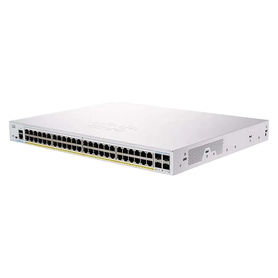 Сетевой коммутатор Cisco CBS350-48P-4X, 48x 10/100/1000 Мбит/с, 4x SFP+,Роутеры, Модемы, свичь, usb на lan