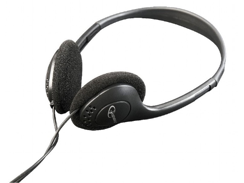 Gembird MHS-123, Stereo headset with volume control, 3.5 mm plug x 2 pcs, Black