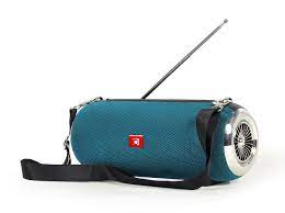Gembird SPK-BT-17-G, Portable Bluetooth speaker with FM-radio, 10W (2x5W) RMS, Bluetooth v.5.1, Handsfree profile (Built-in microphone), microSD, buil