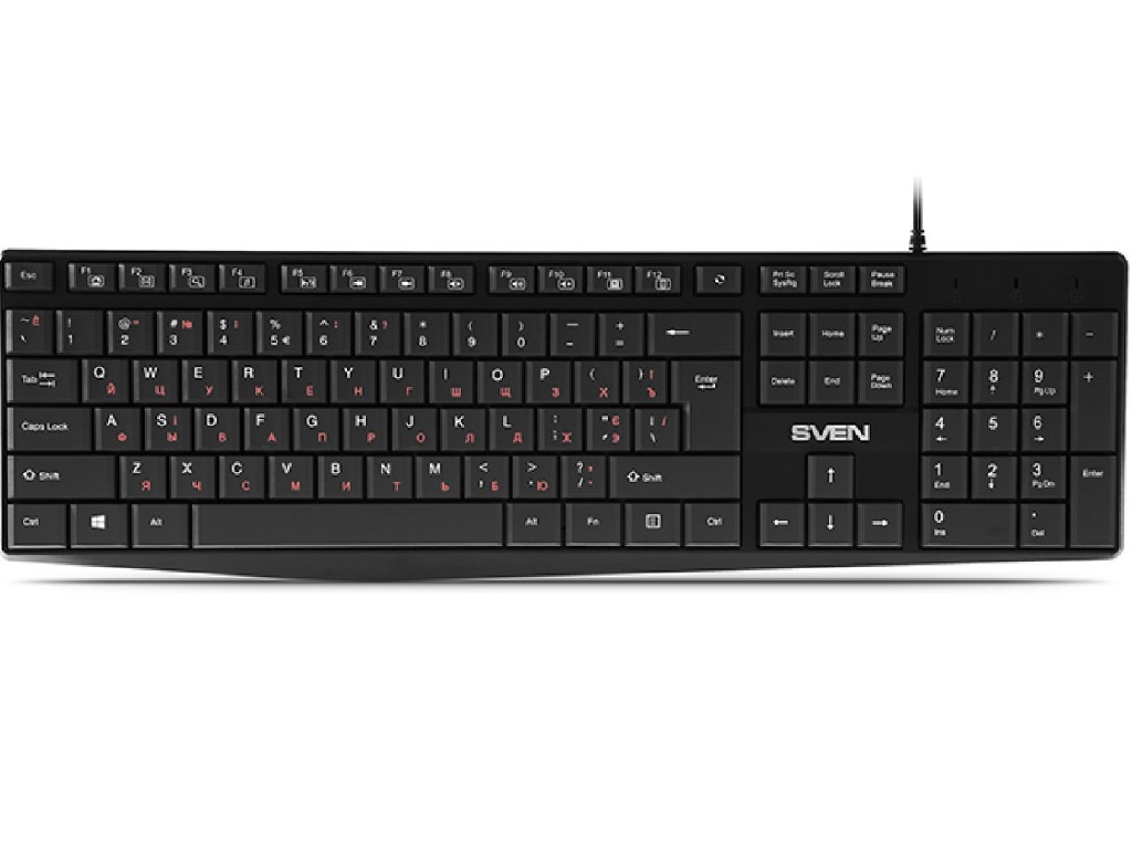 SVEN KB-S305, Keyboard, Waterproof design, Traditional layout, Comfortabable, 12 Media (FN) Keys, USB, 1.5m, Black, клавиатуры ,мышки ,веб камера ,коврики ,флешки , 16gb, 32gb,64gb,128gb,256gb,512,microsd,sd