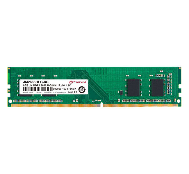 Оперативная память Transcend JM2666HLG-8G, DDR4 SDRAM, 2666 МГц, 8Гб, JM2666HLG-8G