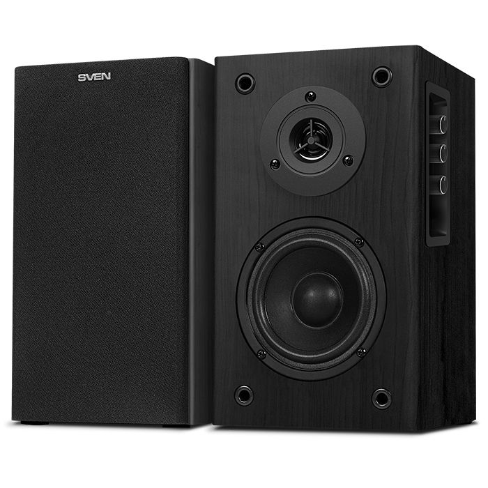 SPS-614 Black, 2.0 / 2x20W RMS, Bluetooth, Headphone input, wooden