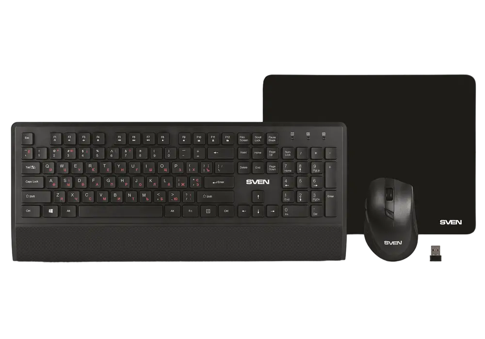 Клавиатура, мышь и коврик для мыши SVEN KB-C3800W, Беспроводное, Чёрный, клавиатуры ,мышки ,веб камера ,коврики ,флешки , 16gb, 32gb,64gb,128gb,256gb,512,microsd,sd