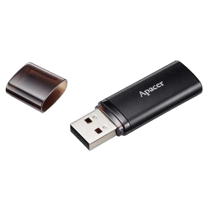  16GB USB3.1 Flash Drive  Apacer "AH25B",  Black, Matte Metal, Classic Cap (AP16GAH25BB-1)