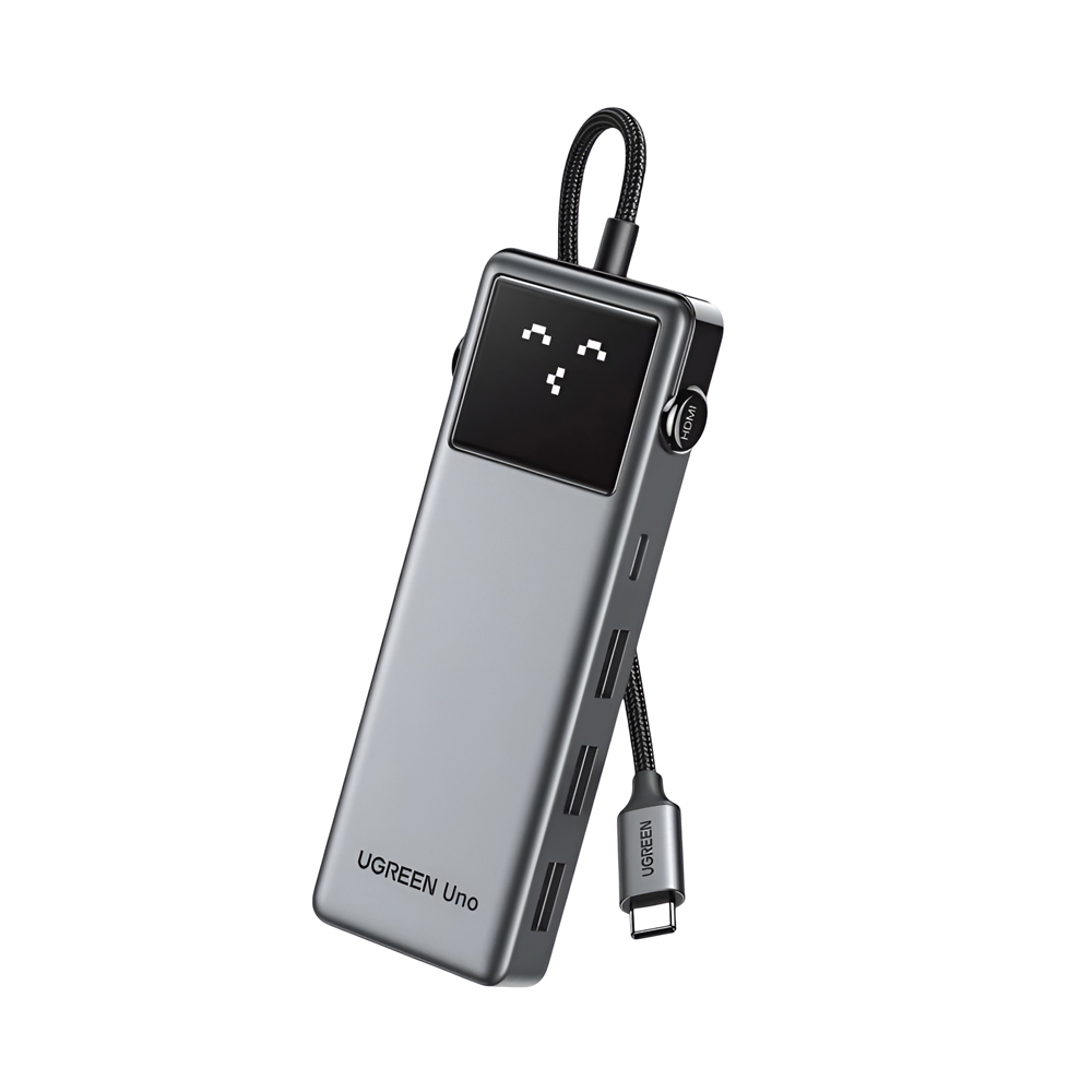 UGREEN Docking Station 6in1 USB-C To 4K@60Hz HDMI + 3*USB-A3.0 + 1*USB-C3.0 + PD 100W, Series Uno | CM889, Gray