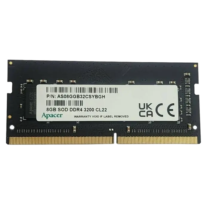 Оперативная память Apacer AS08GGB32CSYBGH, DDR4 SDRAM, 3200 МГц, 8Гб,процессоры ,оперативная память, ssd, M2, hdd, кейсы