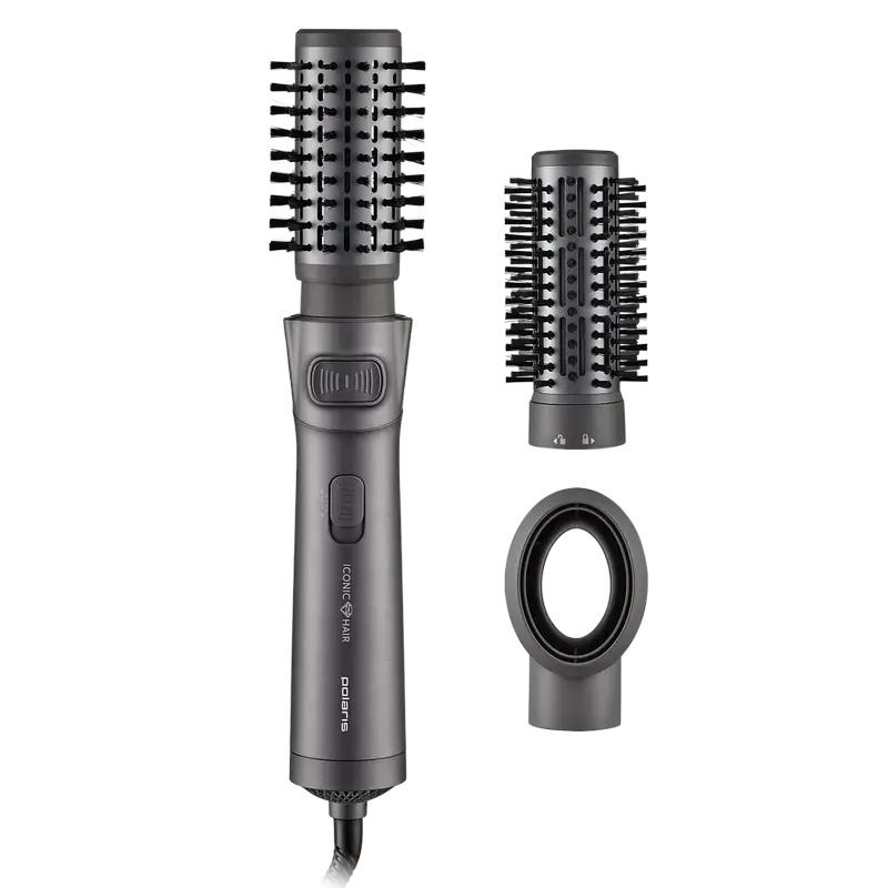 Фен-щётка Polaris PHSB1100Ri, 1200Вт, Графитовый