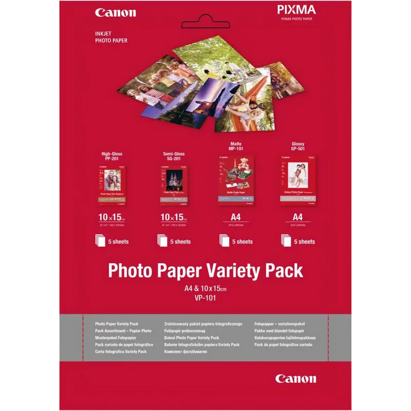 Фото бумага Canon Photo Paper Variety Pack, A4