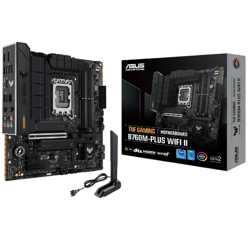 Материнская плата ASUS TUF GAMING B760M-PLUS II, LGA1700, Intel B760, Micro-ATX