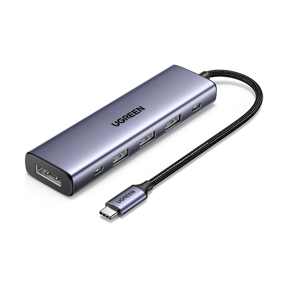 UGREEN HUB 5in1 Type-C to DP 1. 4K@60Hz + 3*USB 3.0 + USB Type-C + PD 100W | CM511, Gray