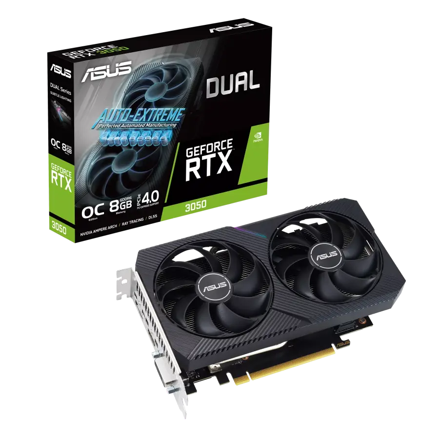 Видеокарта ASUS DUAL-RTX3050-O8G-V2,  8GB GDDR6 128бит ,процессоры ,оперативная память, ssd, M2, hdd, кейсы