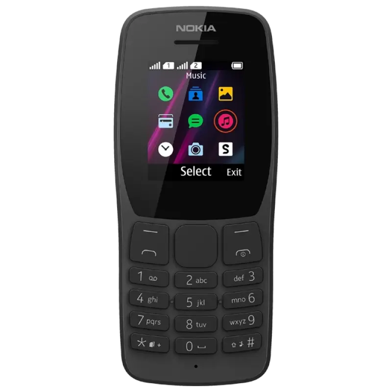 Мобильный телефон Nokia 110, Чёрный, iphone, xiaomi, samsung, oppo, чехол, стекло