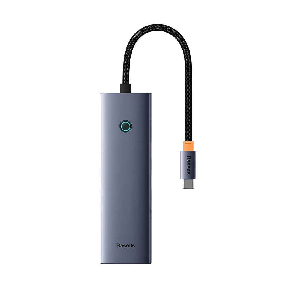 Baseus HUB 6in1 Type-C to HDMI4K@60Hz*1+USB-A 3.0*4+PD*1, UltraJoy Series, Space Gray