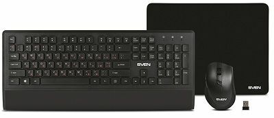 SVEN KB-C3800W, Wireless, Keyboard & Mouse & Mouse Pad, 2.4GHz, Multimedia Keyboard (104 keys, 12Fn-keys) + Mouse (5+1 keys (scroll wheel), 800/1200/1, клавиатуры ,мышки ,веб камера ,коврики ,флешки , 16gb, 32gb,64gb,128gb,256gb,512,microsd,sd