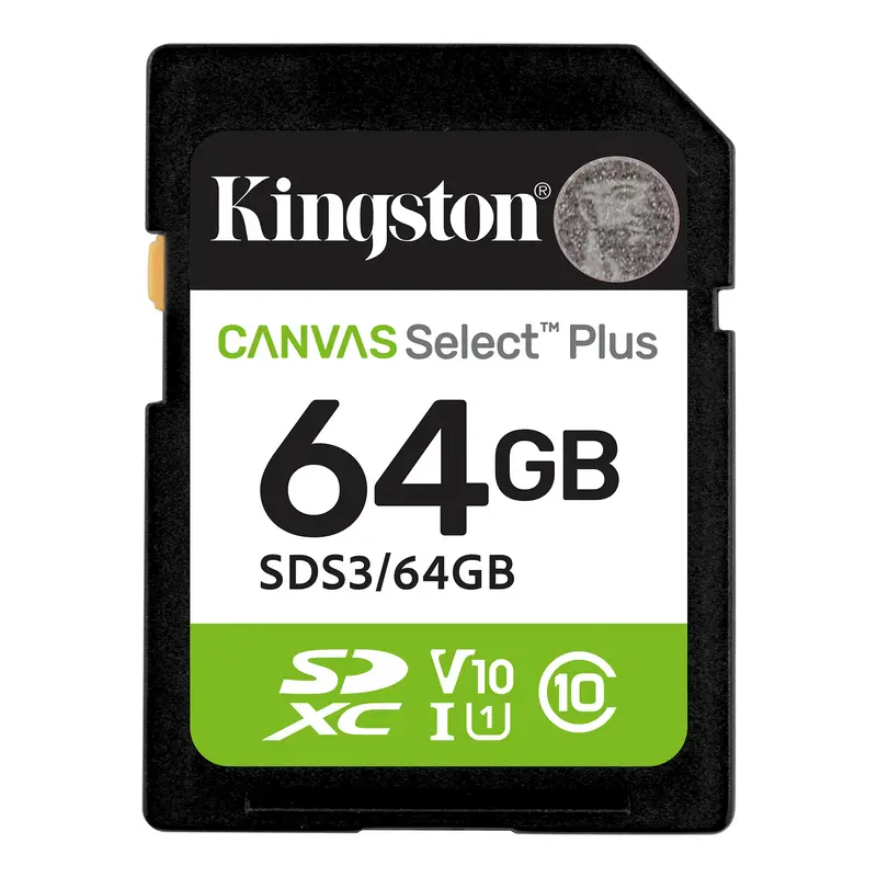 Карта памяти Kingston Canvas Select Plus, 64Гб (SDS3/64GB), клавиатуры ,мышки ,веб камера ,коврики ,флешки , 16gb, 32gb,64gb,128gb,256gb,512,microsd,sd