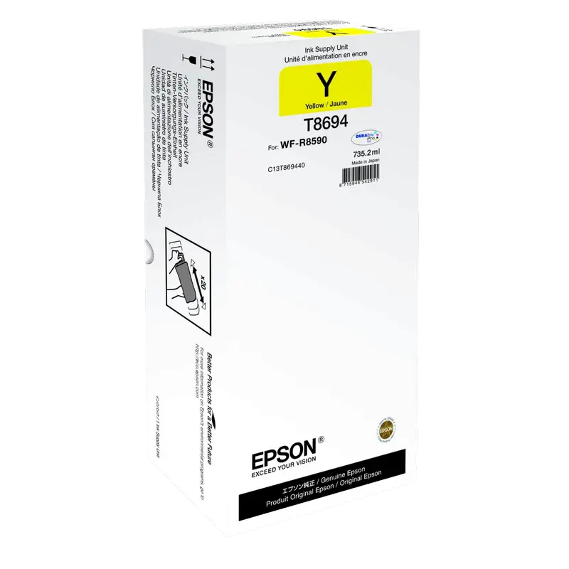Контейнер с чернилами Epson C13T8694, 1520,5мл, Жёлтый