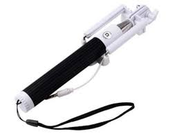 HMT-SS01 | Helmet Wired Selfie Stick 1m, Black-White