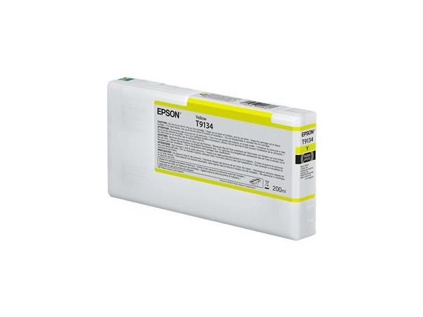 Картридж чернильный Epson T9134, 200мл, Желтый