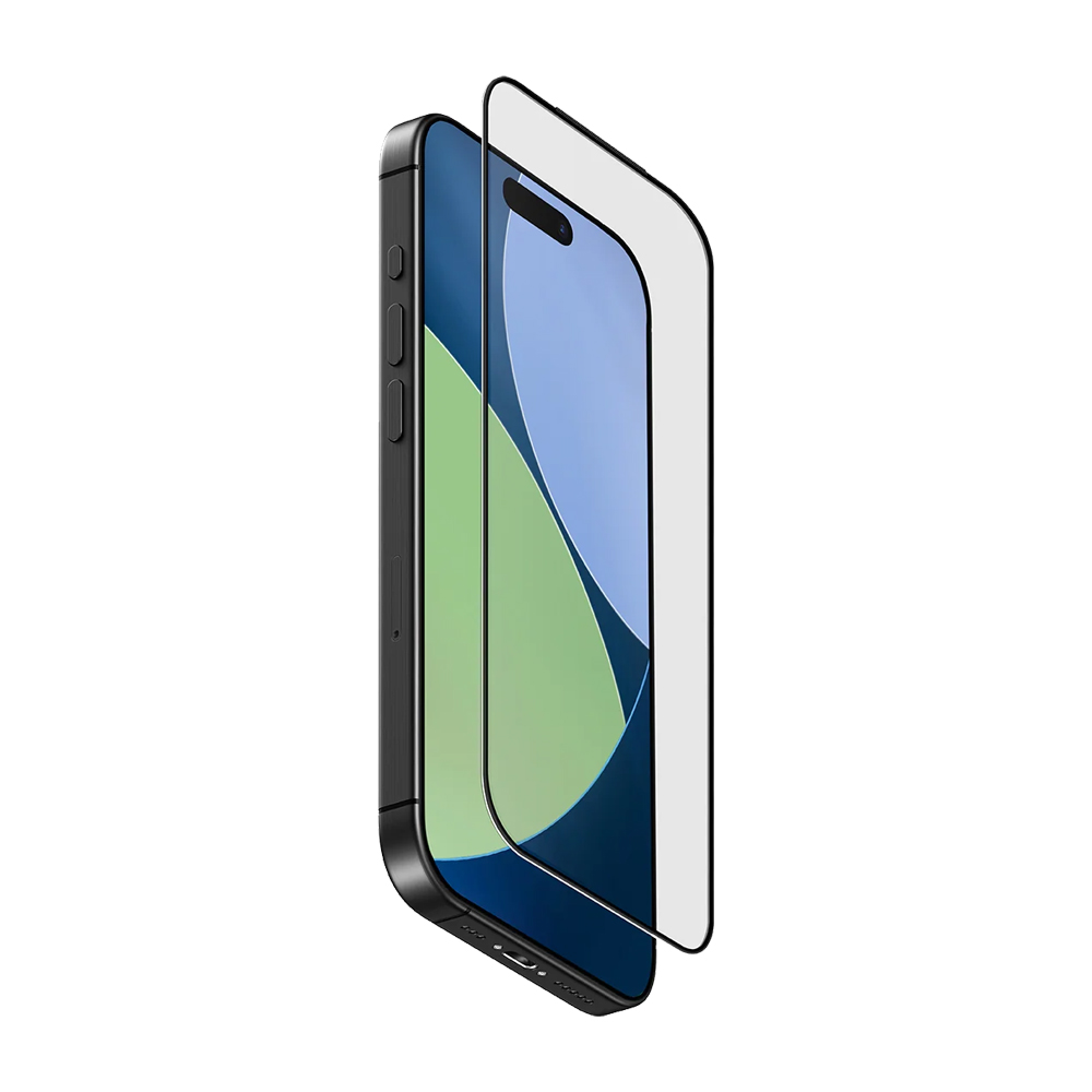 Uniq Glass Screen Protector for iPhone 17 (2025) 6.3 Vivid Optix Covex, Black
