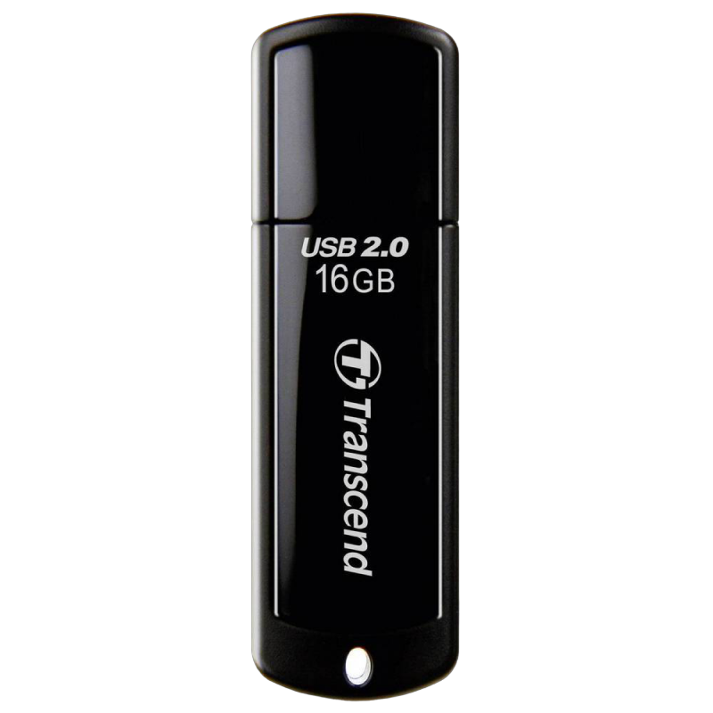  16GB USB2.0 Flash Drive Transcend "JetFlash  350", Black, Classic Cap (R/W:18/6MB/s)