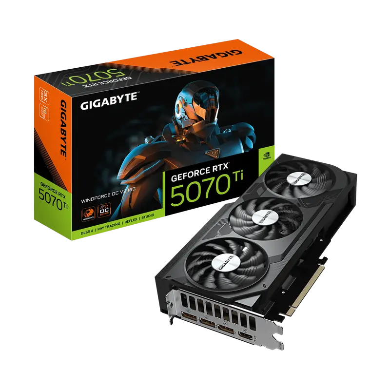Видеокарта Gigabyte GV-N507TWF3OCV2-16GD, 16 ГБ GDDR7 256бит,процессоры ,оперативная память, ssd, M2, hdd, кейсы