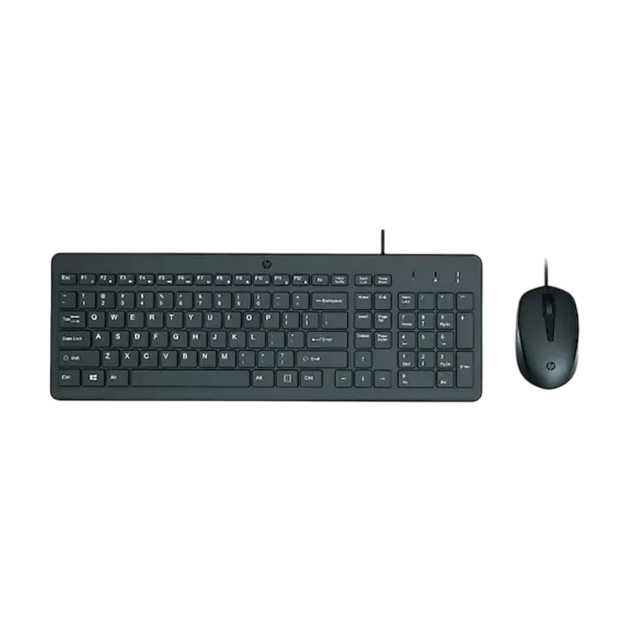 Клавиатура и мышь HP 150, Проводное, Чёрный