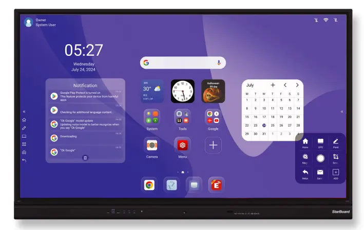 Интерактивный дисплей StarBoard IFPD-YL5U-86: 86", 4K Touch, Android 14, 8/128Gb