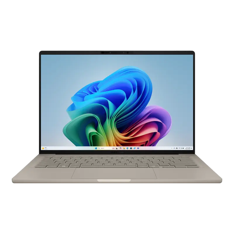 Ноутбук 14" ASUS Zenbook A14 OLED UX3407QA, Zabriskie Beige, Qualcomm Snapdragon X X1-26-100, 16Гб/512Гб, Windows 11 Home