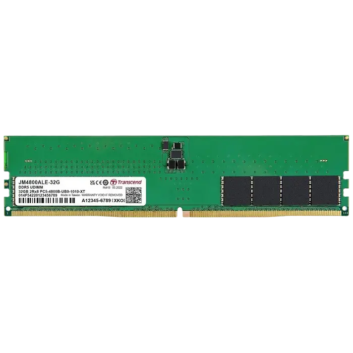 Оперативная память Transcend JetRam, DDR5 SDRAM, 4800 МГц, 32 Гб, JM4800ALE-32G,процессоры ,оперативная память, ssd, M2, hdd, кейсы