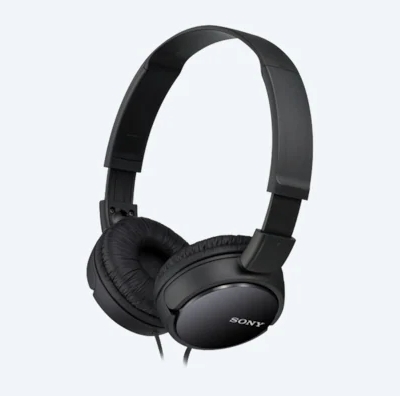 Headphones  SONY  MDR-ZX110APB, Mic on cable,  4pin 3.5mm jack L-shaped, Cable: 1.2m, Black