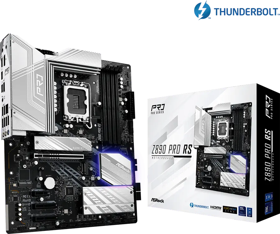 Материнская плата ASRock Z890 PRO RS, LGA1851, Intel Z890, ATX