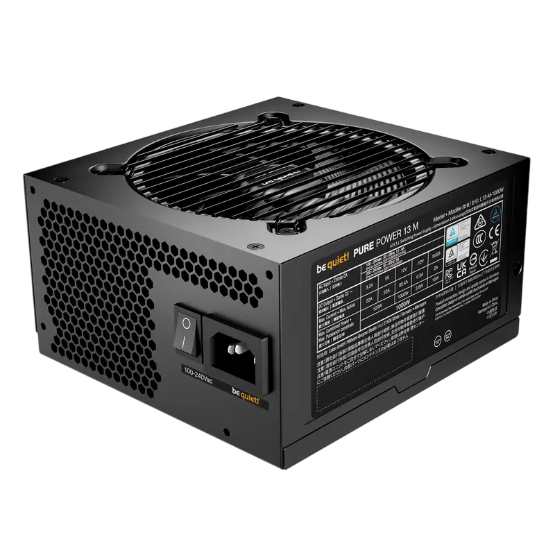 Блок питания для компьютеров be quiet! Pure Power 13 M, 1000Вт, ATX, Полностью модульный