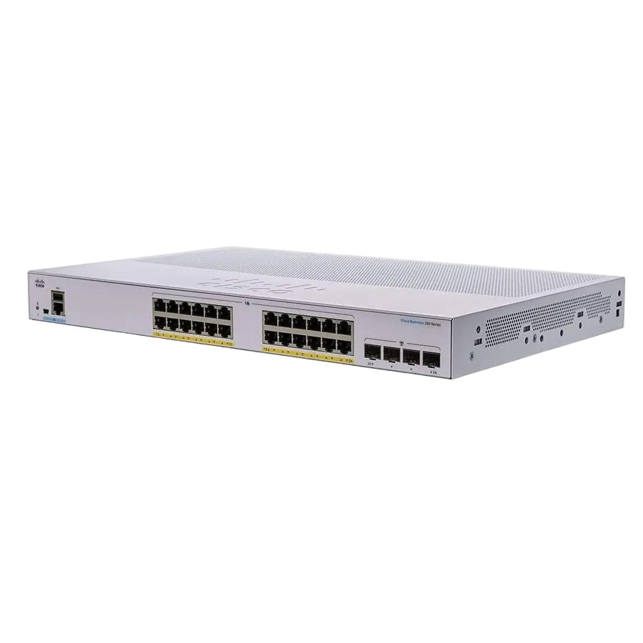 Сетевой коммутатор Cisco CBS350-24P-4X, 24x 10/100/1000 Мбит/с, 4x SFP+,Роутеры, Модемы, свичь, usb на lan