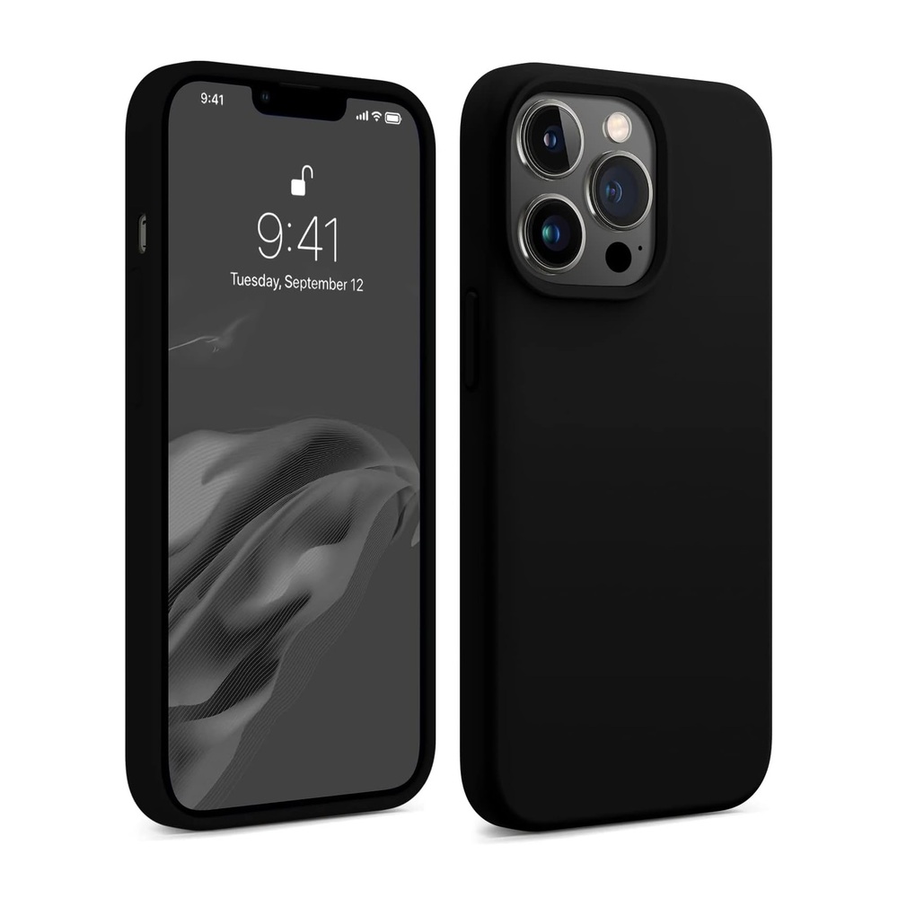 Helmet Case Liquid Silicone iPhone 13 Pro, Black