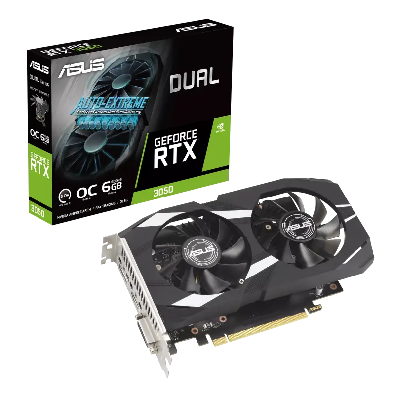Видеокарта ASUS DUAL-RTX3050-O6G, 6GB GDDR6 96бит ,процессоры ,оперативная память, ssd, M2, hdd, кейсы