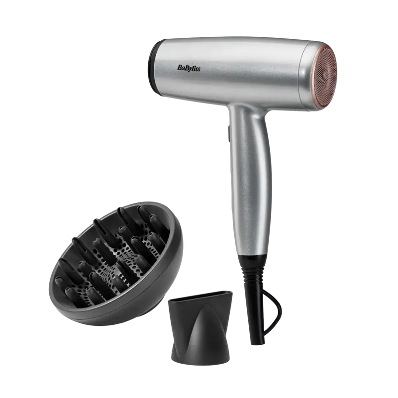 Фен BaByliss D580DE, 2100Вт, Серебристый