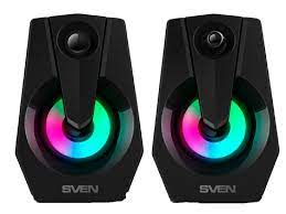 SVEN 370 Black (USB), 2.0 / 2x3W RMS, USB power supply, headphone jack, RGB