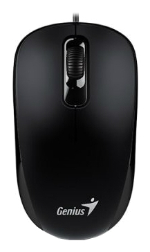 Mouse Genius DX-110, 1000 dpi, 3 buttons, Ambidextrous, 85g, 1.5m, USB, Black