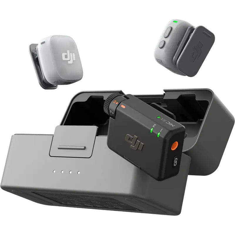 Портативный записывающий микрофон DJI Mic Mini 2 (2 TX + 1 RX + Charging Case), Беспроводной, Черный